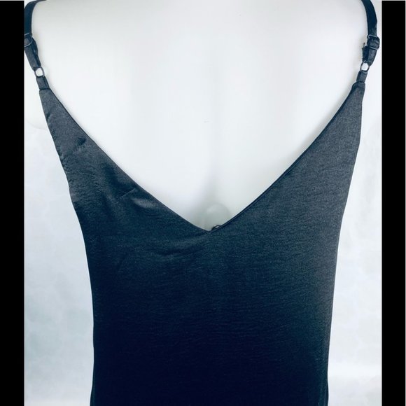 Little Mountain Vancouver Black & Lace Silky Slipdress LBD Size Small - Picture 10 of 13